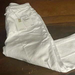 Good American White Straight Leg Jeans